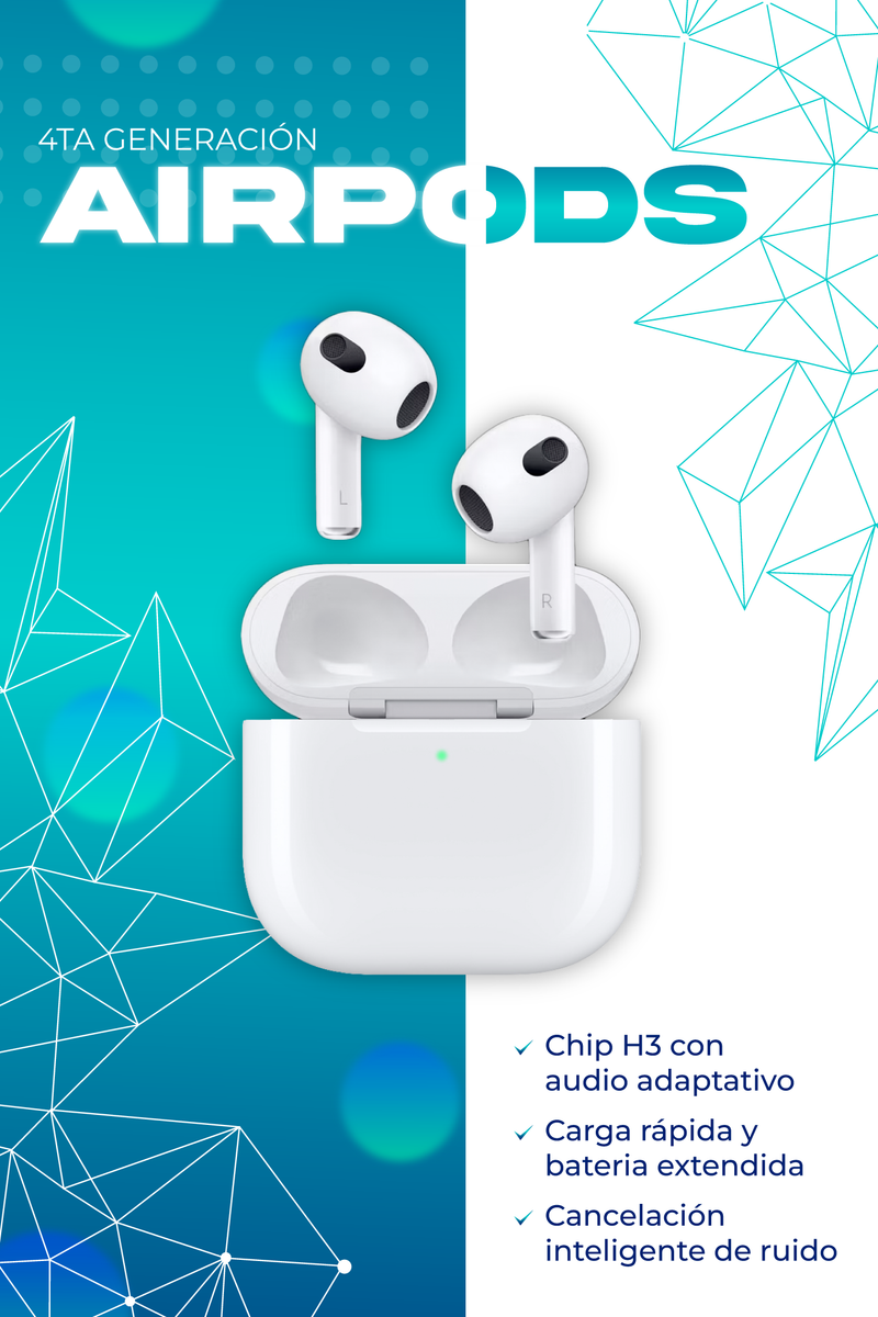 AirPods 4ra Generación +Cubo C + Cable C a C + Case — foto 2