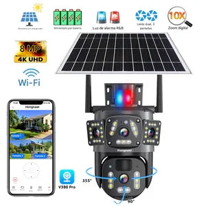 NUEVA CÁMARA TRIPLE LENTE DELUXE-Con panel solar e IA — foto 1