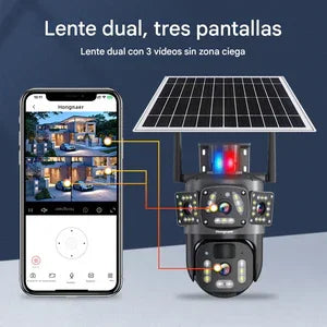 NUEVA CÁMARA TRIPLE LENTE DELUXE-Con panel solar e IA — foto 3